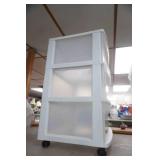 3-drawer rolling storage cart 22" wide