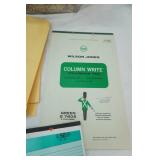 Unused Envelopes, File Folders, Financial Pads and More