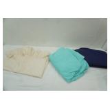 2 Fitted Bed Sheets Full Size & 1 Twin Size Flat