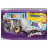 Storage Container Full of Sewing Supplies (poly picnic basket)