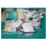 Storage Container Full of Sewing Supplies (poly picnic basket)