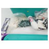 Storage Container Full of Sewing Supplies (poly picnic basket)