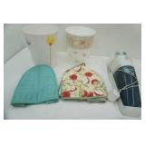 Dust Buster and Charging Block, 2 waste baskets, toaster covers