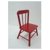 Vintage Red Wooden Toddler Chair
