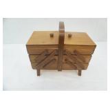 Vintage Wooden Sewing Box