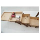 Vintage Wooden Sewing Box