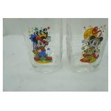 Vintage Disney Square Shaped Drinking Glasses (McDonalds 2000)