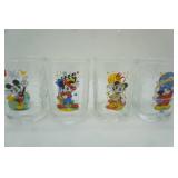 Vintage Disney Square Shaped Drinking Glasses (McDonalds 2000)