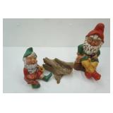 Vintage Ceramic Garden Gnome Statues