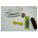 Iron, Cleaning Brush, Glade Candle, Exercise Weight, New Pruning Shears