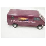 Vintage 1970s Ertl Dodge Custom "Street Van" or Conversion Van. Purple Finish w/"Sunset" or "Transition" graphics on the sides