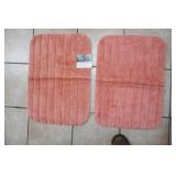 NWT Pair of Peach Bath Rugs 18"x 24"
