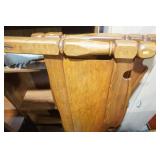 vintage wooden twin-sized headboard