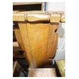 vintage wooden twin-sized headboard