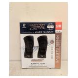 NEW COPPERFIT ELITE COMPRESSION KNEE SLEEVE SMALL 2PK