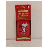 NEW WILD SNOOPY BERRY CHRISTMAS REFILLABLE DEODORANT