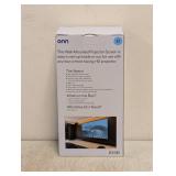 NEW ONN 120” WALL MOUNTED PROJECTOR SCREEN WRINKLE FREE MATERIAL