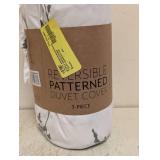 NEW REVERSIBLE PATTERNED DUVET COVER 3PC