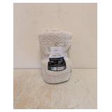 NEW MAINSTAYS TEXTURED PLUSH THROW CREAM