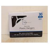 NEW MAINSTAYS NONSLIP PLASTIC HANGERS 30PK