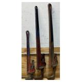 Rigid Pipe Wrenches lot of 3