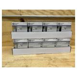 3in. Integrated LED Canless Recessed Light with White Trim, Silver and White Reflectors and CCT, (lot of 8)