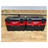 Milwaukee 2 gallon wet/dry vacuum (read description, lot of 2)