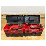 Milwaukee 2 gallon wet/dry vacuum (read description, lot of 2)