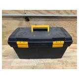 Tool box with arts and crafts supplies