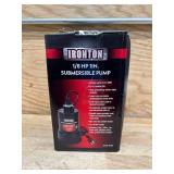 Ironton Submersible Water Pump, 1268 GPH, 1/8 HP, 1in. Port