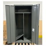 Hallowell 36" x 24" x 78" Gray Storage Cabinet with Solid Doors - Assembled