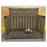 Ti Amo Mila 4-in-1 Convertible Baby Crib, Rustic Brown