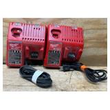 Milwaukee Charger NO 48-59-1812 lot of 2