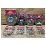 Mibro Wire Wheel Brush 2-1/2 to 6  lot of 8
