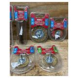 Mibro Wire Brushes 1 to 2-1/2  lot of 8
