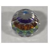 Swarovski Crystal Small Round Faceted Paperweight