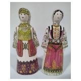 Hand Painted/Signed Greek Porcelain Dolls by Attikh Attica