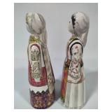 Hand Painted/Signed Greek Porcelain Dolls by Attikh Attica