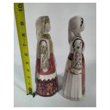 Hand Painted/Signed Greek Porcelain Dolls by Attikh Attica