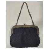 VIntage Crocheted Ladies Purse w/Sterling Silver Frame