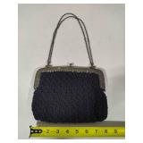 VIntage Crocheted Ladies Purse w/Sterling Silver Frame