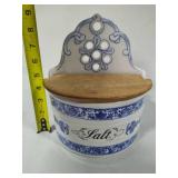 Villeroy & Boch Salt Hanger & Unmarked Flour Canister