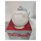 Lladro 2004, 2005 & 2006 Round Ball Christmas Ornaments w/Box