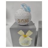 Lladro 2016, 2017 & 2018 Round Ball Christmas Ornaments w/Box