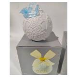 Lladro 2016, 2017 & 2018 Round Ball Christmas Ornaments w/Box