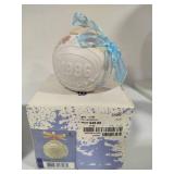 Lladro 1990, 1995 & 1996 Round Ball Christmas Ornaments w/Box