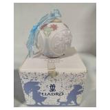 Lladro 1990, 1995 & 1996 Round Ball Christmas Ornaments w/Box