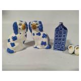 Blue & White Salt & Pepper Shakers