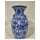 Blue & White Large Porcelain Vase