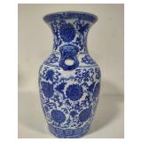 Blue & White Large Porcelain Vase